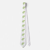 Munt botanische planten groene tuin waterverf stropdas (Voorkant)