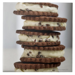 munt cacao - nibijs met chocoladekoekjes tegeltje