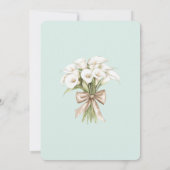 Munt Calla lelie Bloem Vlinders Bruidsdouche Kaart (Achterkant)