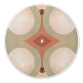 Munt Century Modern Organic Pattern Mint Terracott Keramische Knop (Voorkant)