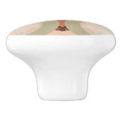 Munt Century Modern Organic Pattern Mint Terracott Keramische Knop (Zijkant)