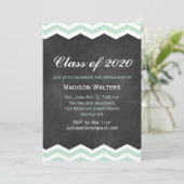 Munt Chevrons op de Uitnodiging van het Afstuderen (Staand voorkant)