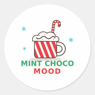 munt choco stemming schattige kerst ronde kussen sticker