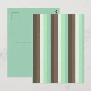 Munt Chocolade Chip Kleur Blok Strepen Briefkaart