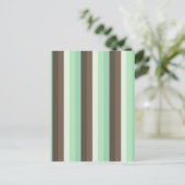 Munt Chocolade Chip Kleur Blok Strepen Briefkaart (Staand voorkant)