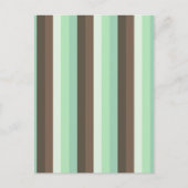 Munt Chocolade Chip Kleur Blok Strepen Briefkaart (Voorkant)