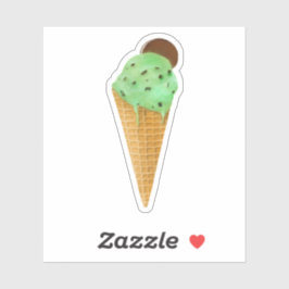 Munt Chocolade Chip Met Cookie Kegel Sticker