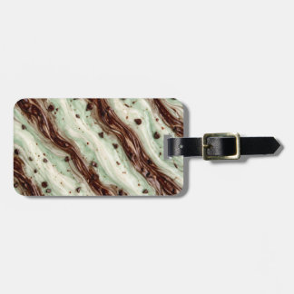 Munt Chocolade Chip Milkshake Marmer Design Bagagelabel