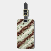 Munt Chocolade Chip Milkshake Marmer Design Bagagelabel (Voorkant verticaal)