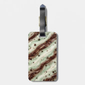 Munt Chocolade Chip Milkshake Marmer Design Bagagelabel (Achterkant verticaal)
