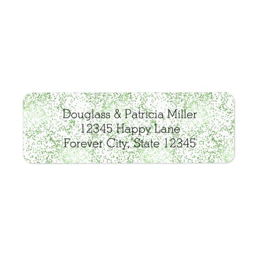 Munt Confetti Stippen Etiket (Voorkant)