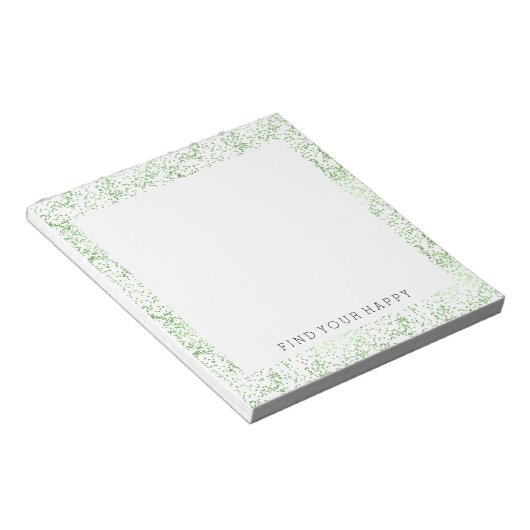 Munt Confetti Stippen Notitieblok (Schuin)