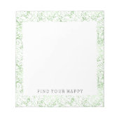 Munt Confetti Stippen Notitieblok (Voorkant)