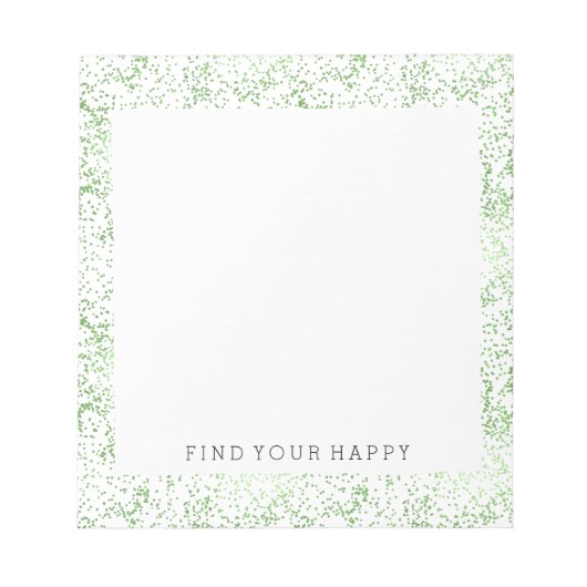 Munt Confetti Stippen Notitieblok (Voorkant)