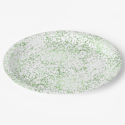 Munt Confetti Stippen Papieren Bordje (Gekanteld)