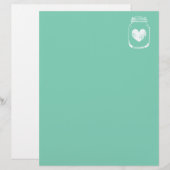 Munt country chic mason jar bruiloft (Voorkant / Achterkant)