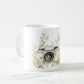 Munt Crème Vlinders Dromen Camera Koffiemok (Voorkant links)