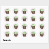 Munt Cupcake Bedankt Ronde Sticker (Vel)