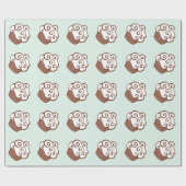 Munt Cupcake Inpakpapier (Vlak)