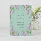 Munt Delicate Botanische Bruiloft Kaart (Staand voorkant)