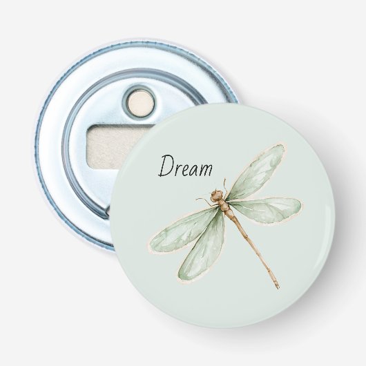 Munt Droom Libel Button Flesopener (Voorkant)