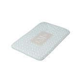 Munt en Beige Modern Monogram Badmat (Gekanteld)