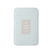 Munt en Beige Modern Monogram Badmat (Voorkant Verticaal)