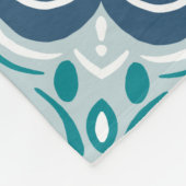 Munt en Blauwe Mandala Tegel Geometrisch Patroon B Fleece Deken (Hoek)