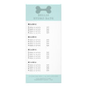 Munt en Blauwgroen hondenbot Reclamekaart (Voorkant)