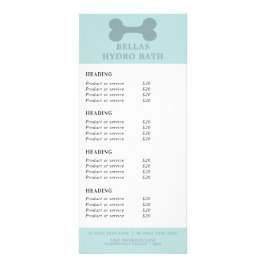 Munt en Blauwgroen hondenbot Reclamekaart