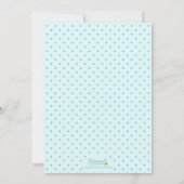 Munt en Faux Gold Bloemen Baby shower Uitnodiging (Achterkant)