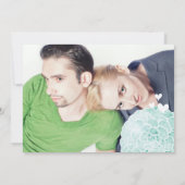 Munt en Geel Succulent Modern Wedding Kaart (Achterkant)