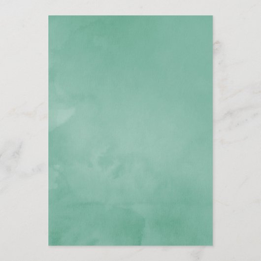 Munt en Goud Bloemen String Lights Bruidsadvies Advieskaart (Achterkant)