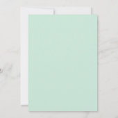 Munt en goud Damask Glam Modern Quinceanera Kaart (Achterkant)