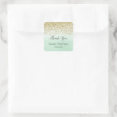 Munt en Goud Dank u Stickers (Tas)