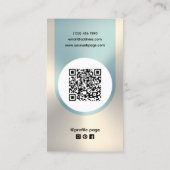 Munt en goud faux metallic fotograaf visitekaartje (Achterkant)