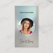 Munt en goud faux metallic fotograaf visitekaartje (Voorkant)