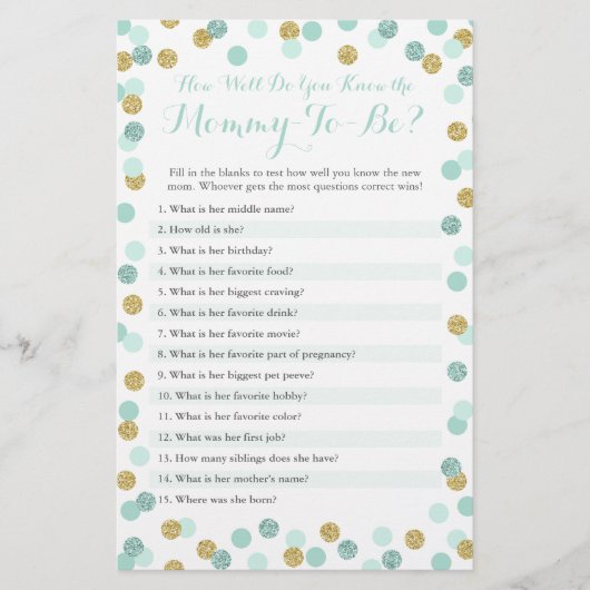 Munt en Goud Hoe goed ken je de mama Quiz? (Voorkant)