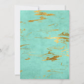 Munt en Gouden Faux Folie Lingeriedouche Kaart (Achterkant)