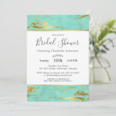 Munt en Gouden Faux Folie Vrijgezellenfeest Kaart (Staand voorkant)