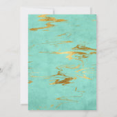 Munt en Gouden Faux Folie Vrijgezellenfeest Kaart (Achterkant)