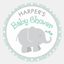Munt- en grijze olifant baby shower