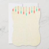 Munt en koraal Moderne Traan Drop Beaded Uitnodigi Kaart (Achterkant)