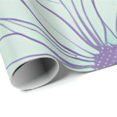 Munt en Lavendel Floral Chic Cadeaupapier (Rol Hoek)