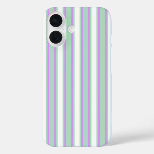 Munt- en lila snoepstrepen Case-Mate iPhone case (Achterkant)