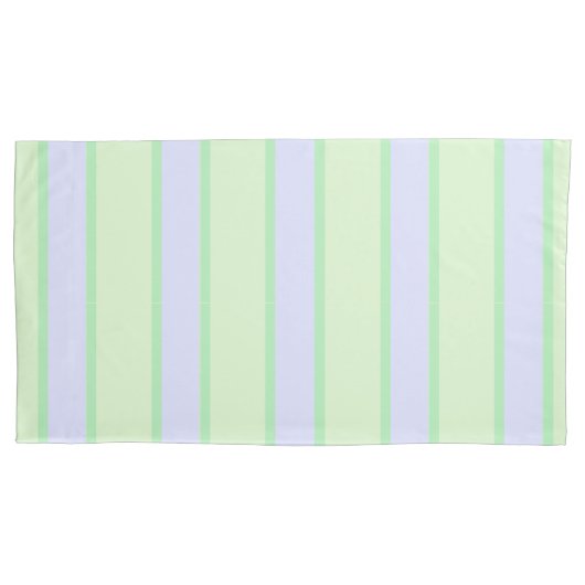 Munt en Periwinkle Pastel Stripe Kussensloop (Voorkant)