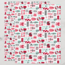 Munt en rode kerstcadeaus Scrapbook Paper