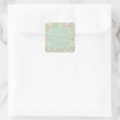 Munt en roze Flower Stickers (Tas)