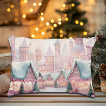 Munt en roze gezellige kerstmarkt - Winter Scene