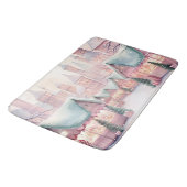 Munt en roze gezellige kerstmarkt - Winter Scene Badmat (Gekanteld)